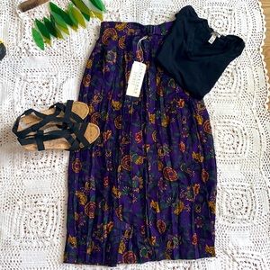 NWT vintage Cambridge spirit purple floral skirt